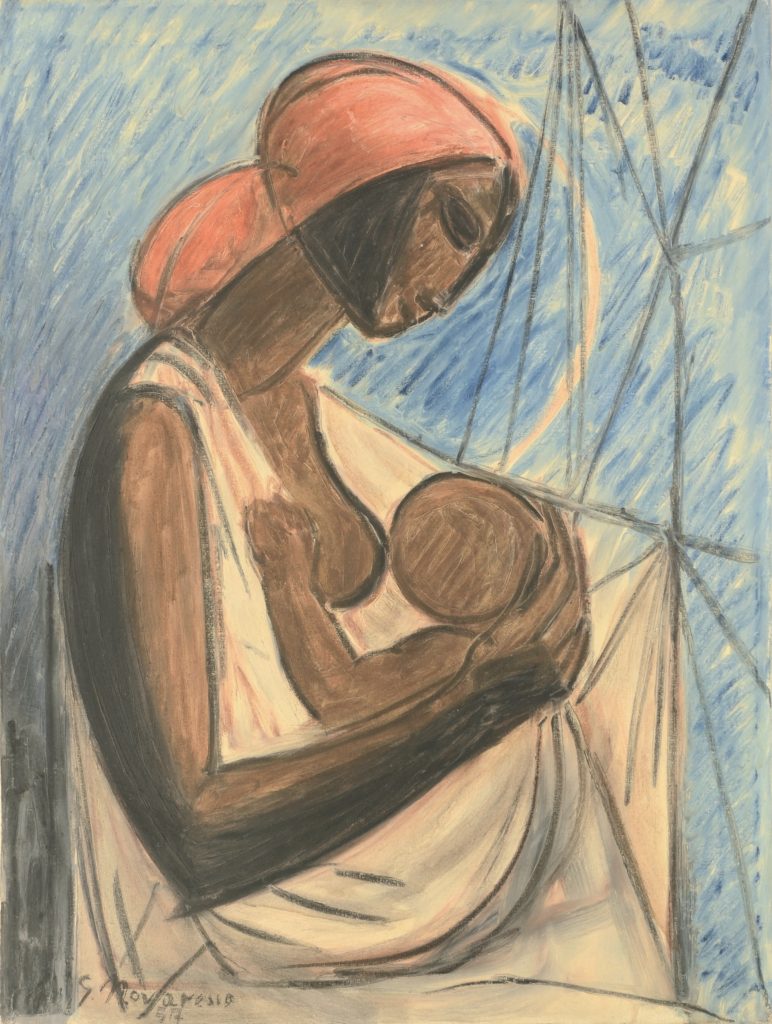 Maternità (1957),olio su tela, cm 80x60
