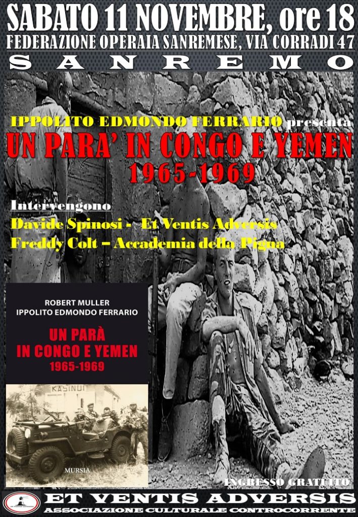 Un Parà in Congo e Yemen, presentazione del libro