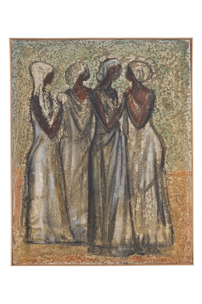 Quattro somale (1965ca),olio su tela, cm 40x50 (2)