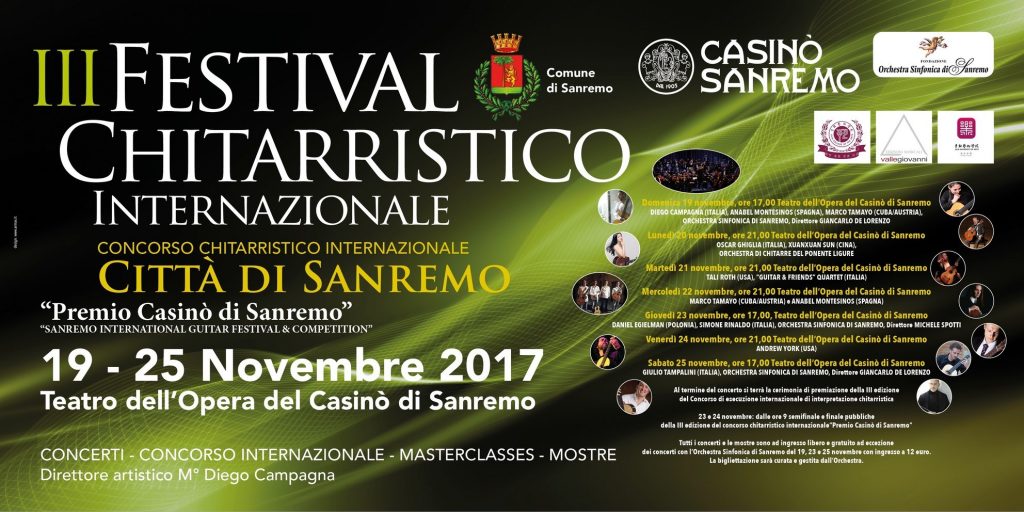 Domenica il primo appuntamento con il Festival Chitarristico
