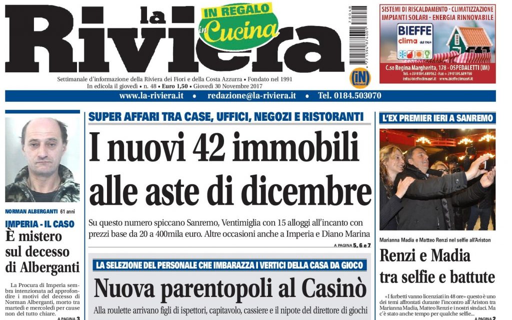 I nuovi 42 immobili tra case, negozi, uffici e ristoranti all’asta del tribunale di Imperia
