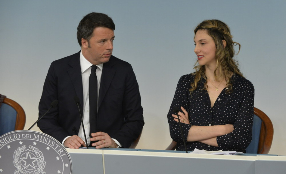 Ex Premier Renzi a Sanremo col Ministro Madia