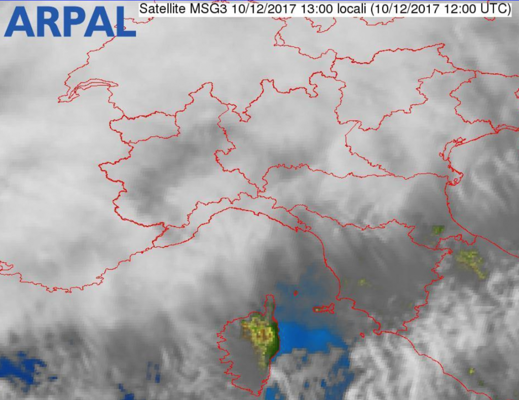 Aggiornamento meteo: allerta gialla nel Ponente