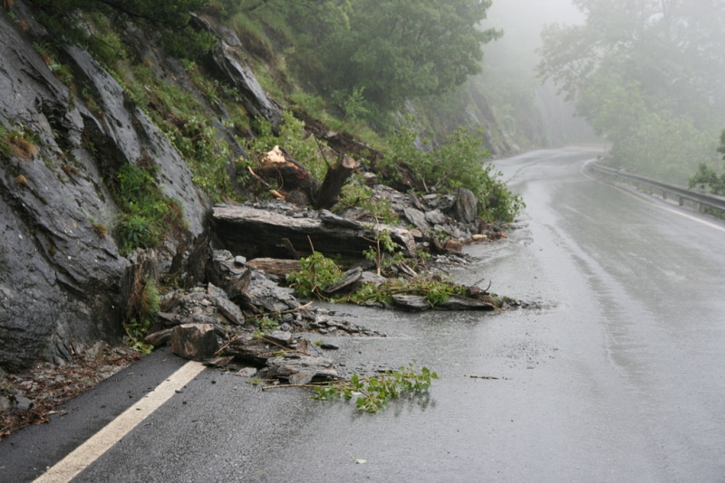 Strada chiusa sulla Provinciale 34