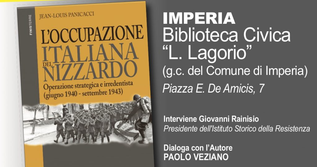 Sabato 9 dicembre la presentazione del volume di Panicacci a Imperia