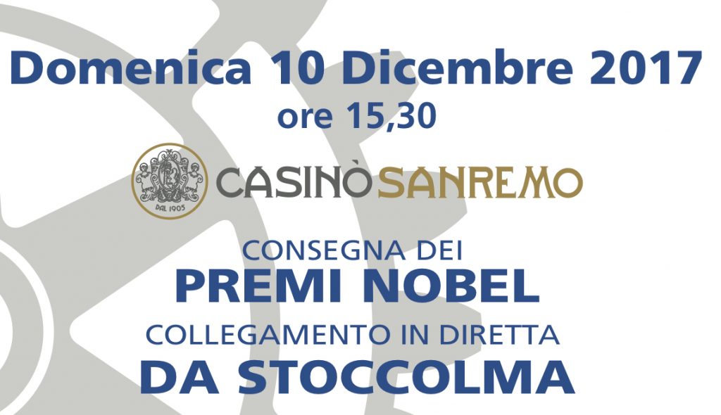 Sanremo: il 10 dicembre collegamento in diretta con Stoccolma per i premi Nobel