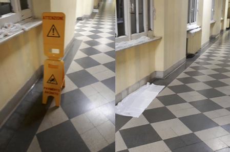 A Sanremo piove anche nell’Ospedale