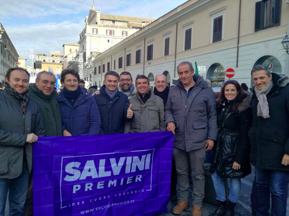 Una delegazione da Imperia alla manifestazione Salvini premier