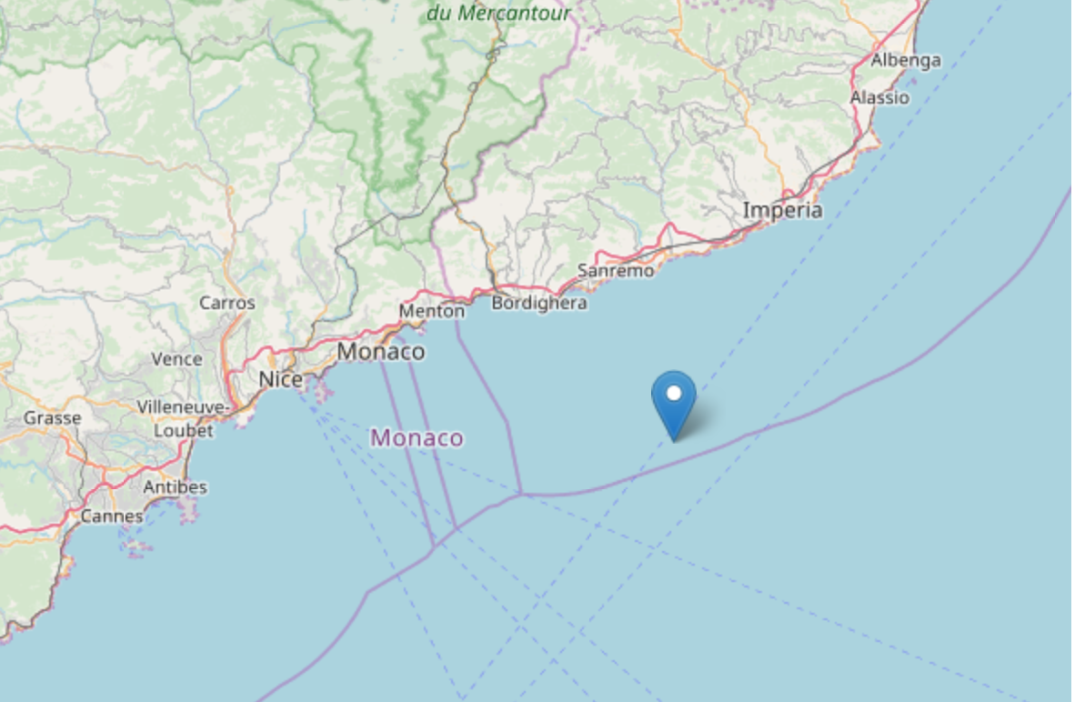 Piccola scossa di terremoto in mare