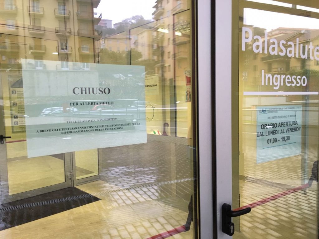 Allerta arancione: tutte le chiusure ordinate dal sindaco di Imperia