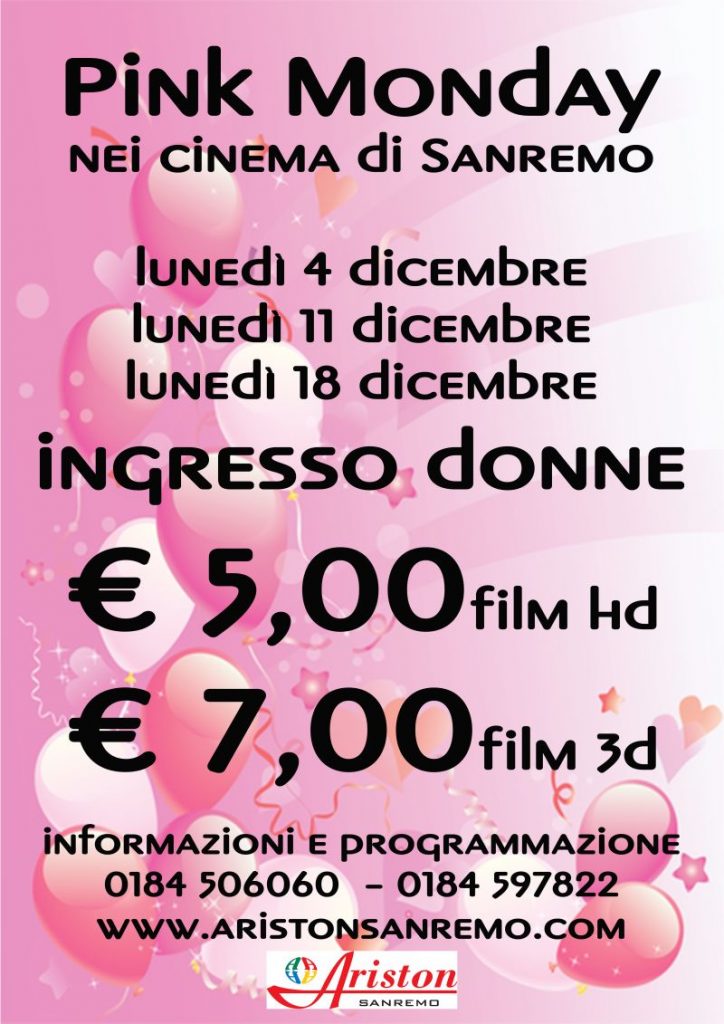Pink Monday: lunedì sconto a tutte le donne che andranno al cinema