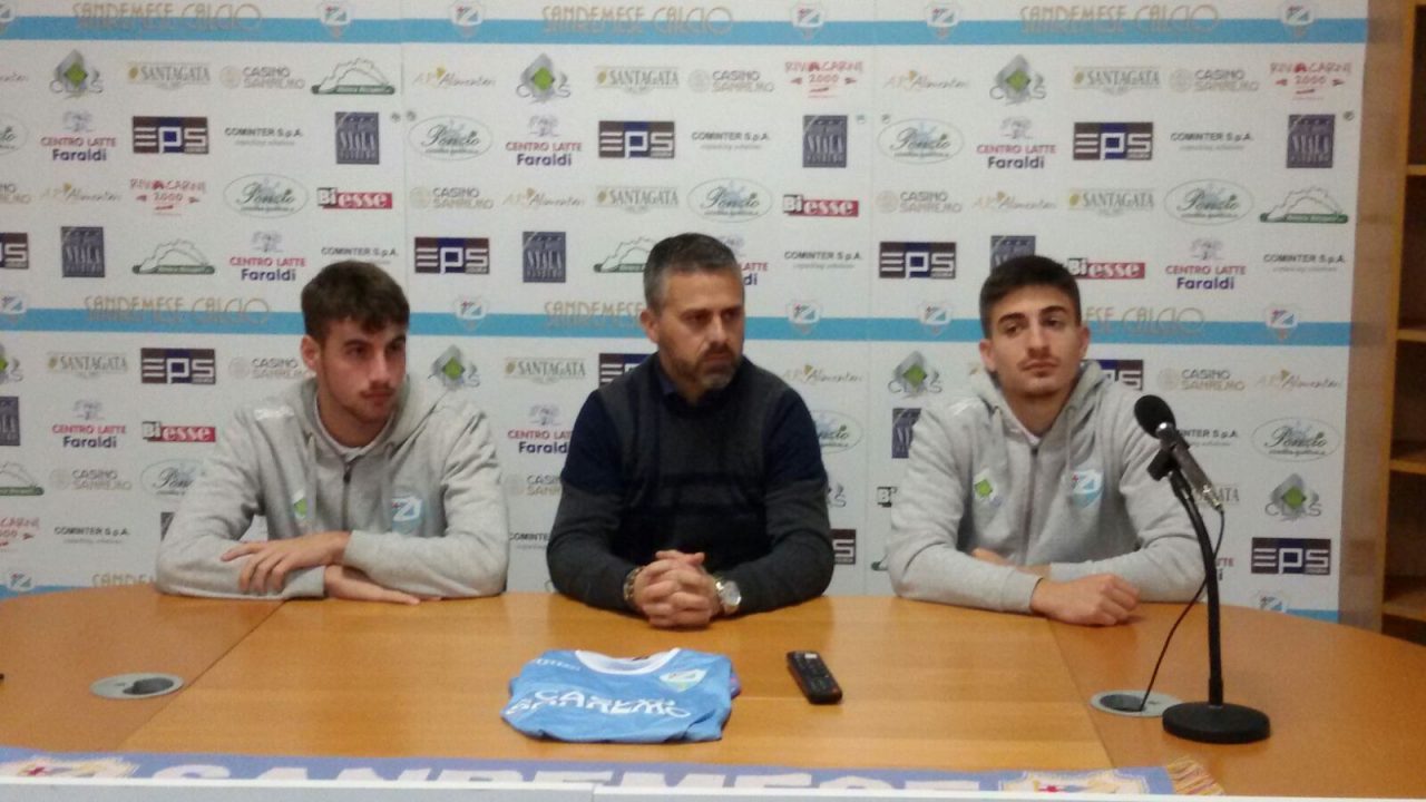 La Sanremese presenta i nuovi acquisti Michael Fiore e Riccardo Bozzi