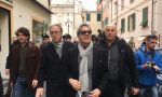 Claudio Baglioni a spasso nella Pigna col sindaco Biancheri