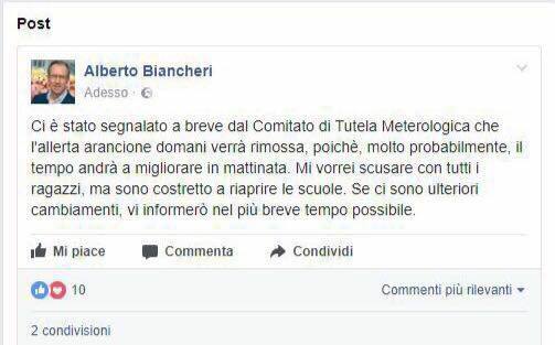 Fake news sul sindaco di Sanremo Biancheri in circolo su Facebook