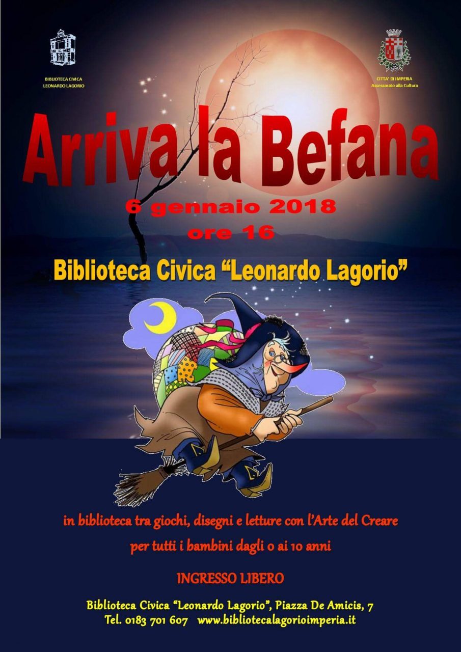 La Befana imperiese passa dalla biblioteca Lagorio