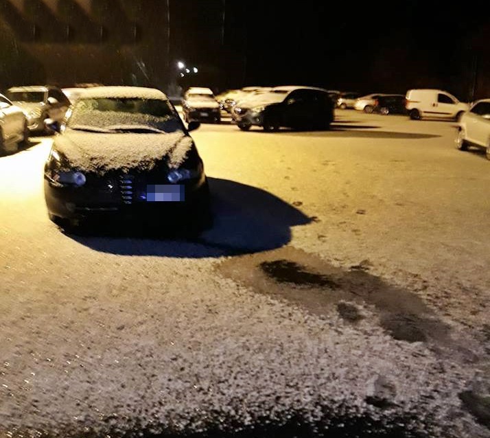 Grandinata in tutta la provincia di Imperia, molte zone ricoperte da un manto bianco