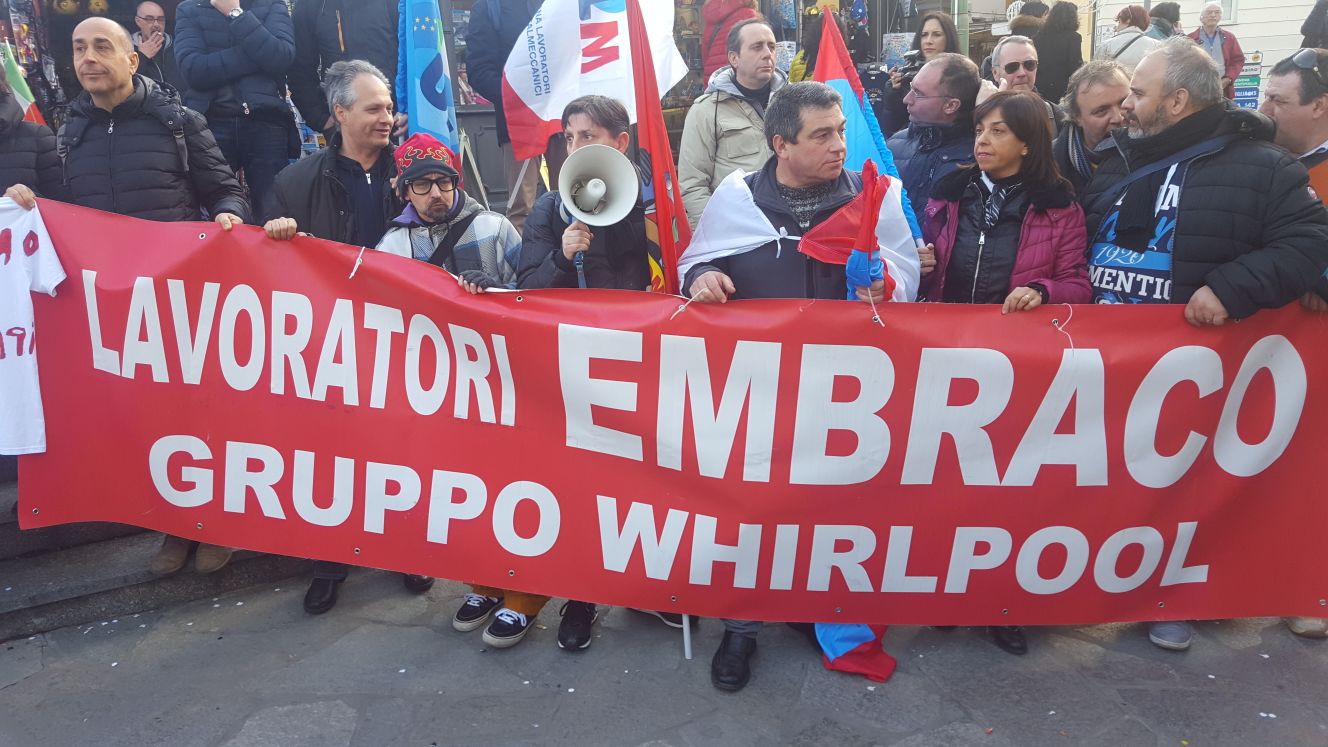Lavoratori Embraco Whirlpool corteo Sanremo