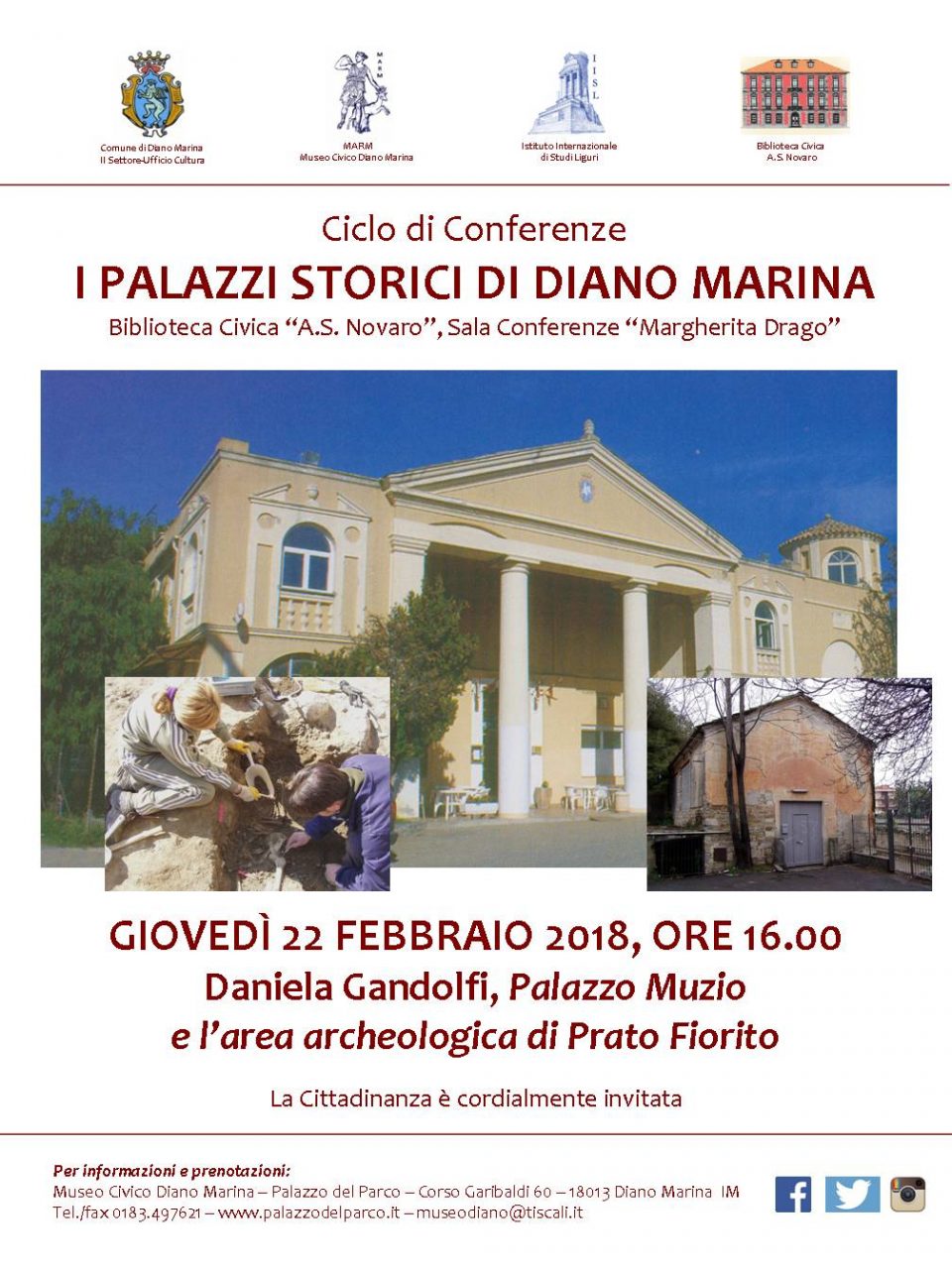 Mare, storia e archeologia di Diano Marina . Una serie di incontri alla biblioteca Novaro