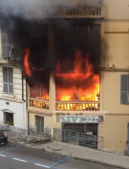 Incendio via Nino Bixio Sanremo