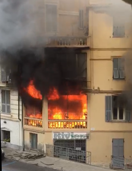 Incendio via Nino Bixio Sanremo2