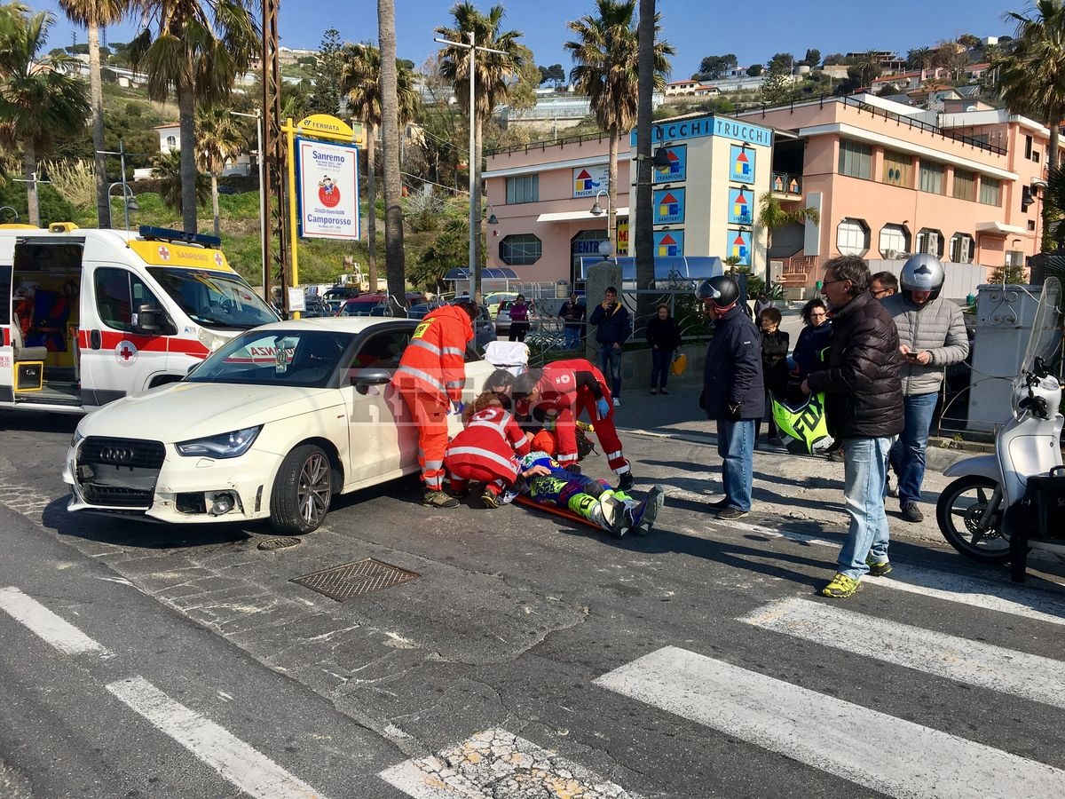 Incidente moto enduro corso Mazzini Sanremo