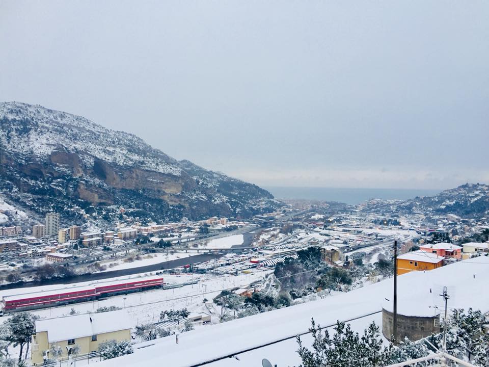 Nevicata Provincia di I peria 28 febbraio 1 Marzo 2018 Ventimiglia