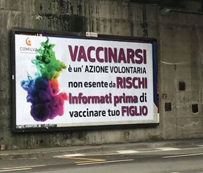 Campagna no vax a Imperia: “Vaccinare tuo figlio non è esente da rischi”