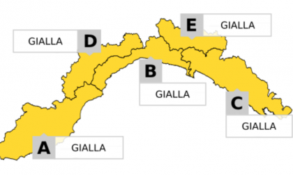 Allerta gialla su tutta la Liguria a partire dalle 14 di oggi