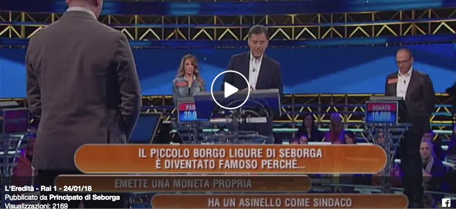 Seborga si unisce al cordoglio per la morte di Frizzi. Il video de “L’Eredità”