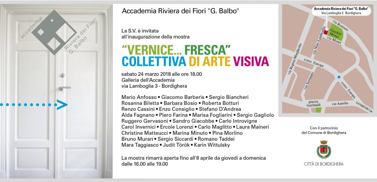 Sabato il vernissage della mostra collettiva all’Accademia Balbo
