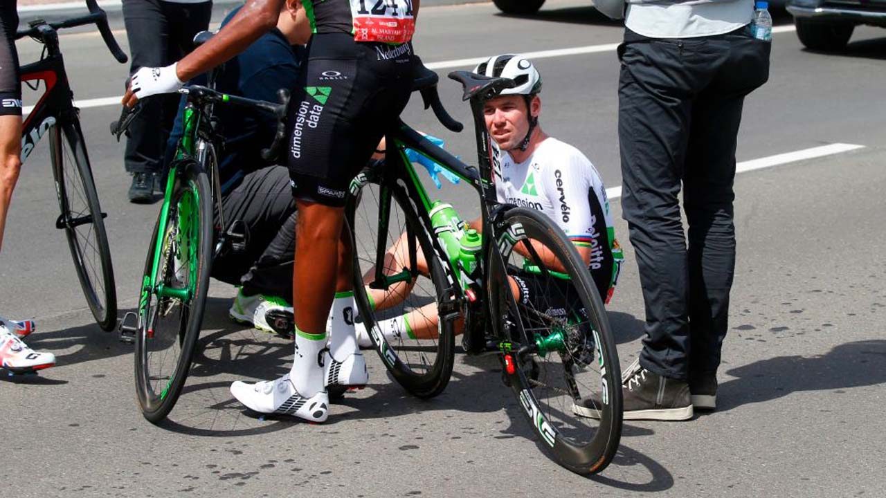 Costola fratturata per il ciclista inglese Mark Cavendish