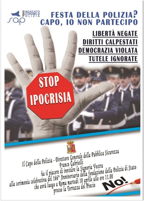 Emergenza migranti: “Vogliono tagliare il personale”,  Sap diserta Festa Polizia