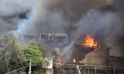 Un video sul luogo dell'incendio di Vallecrosia