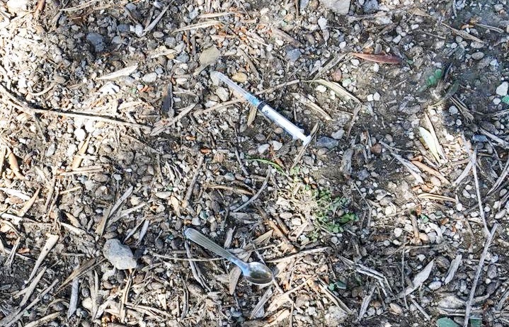 Bordighera: siringa e cucchiaino gettati nel parco: “Ma io devo raccogliere le deiezioni del cane”