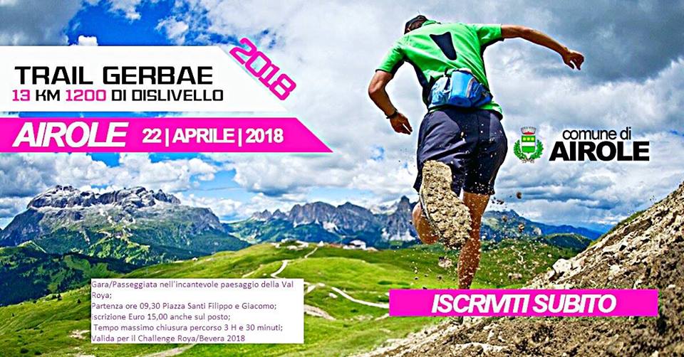 Domenica 22 aprile il Trail Gerbae Airole