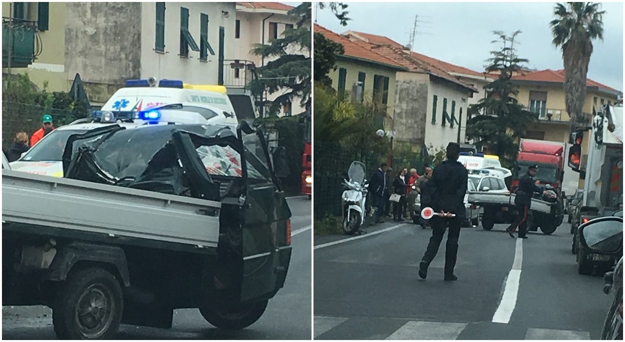 Scontro auto Ape sull’Aurelia. Un ferito