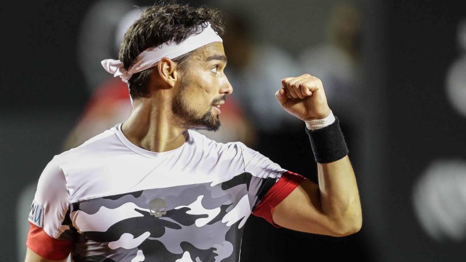 Fabio Fognini avanza a Roma