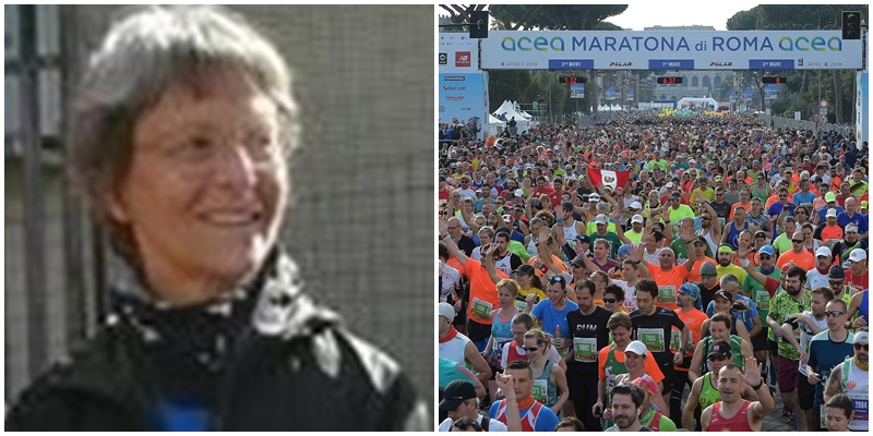 A 68 anni arriva terza nella sua categoria  alla Maratona di Roma