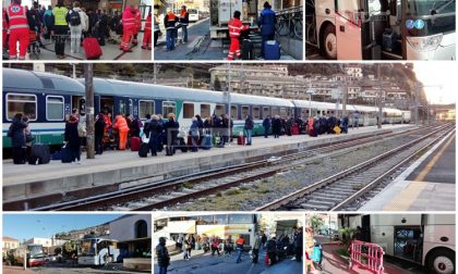 Sciopero dei treni in Francia: trasferiti sui pullman 560 pellegrini diretti a Lourdes. Fotoservizio