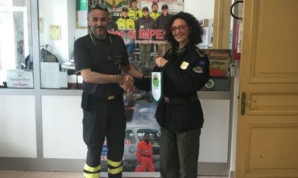 I Vigili del Fuoco in visita alla sede dei Rangers di Sanremo