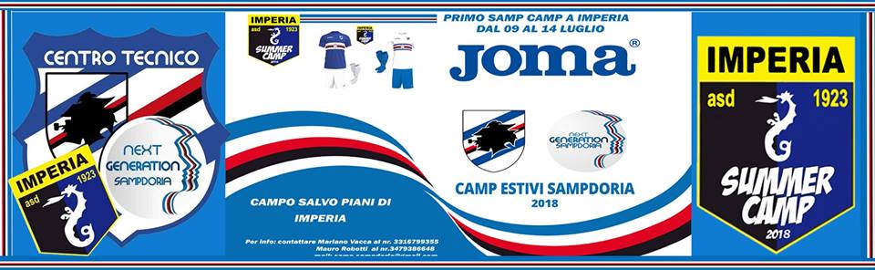 Patto di ferro tra ASD Imperia e Blucerchiati: arriva il Sampdoria Summer Camp