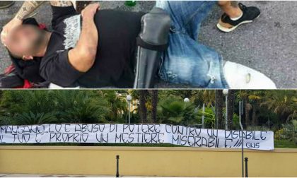 Ultras disabile colpito a manganellate: lo striscione a Sanremo