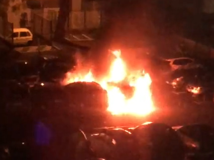 Incendio auto via Papa Giovanni XXIII Arma Taggia1