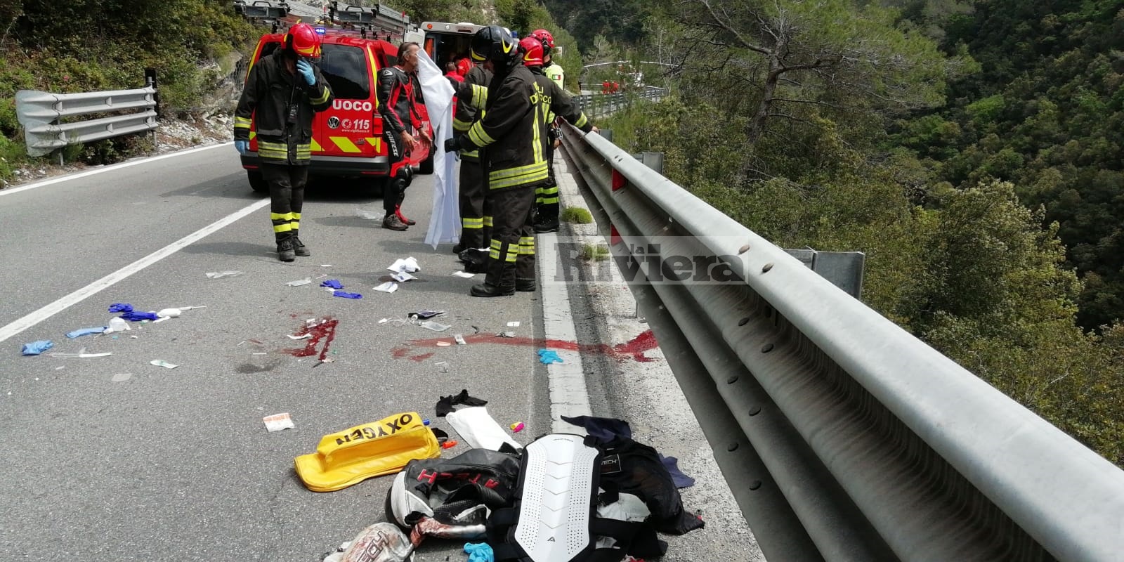 Incidente Olivetta San Michele moto gamba amputata