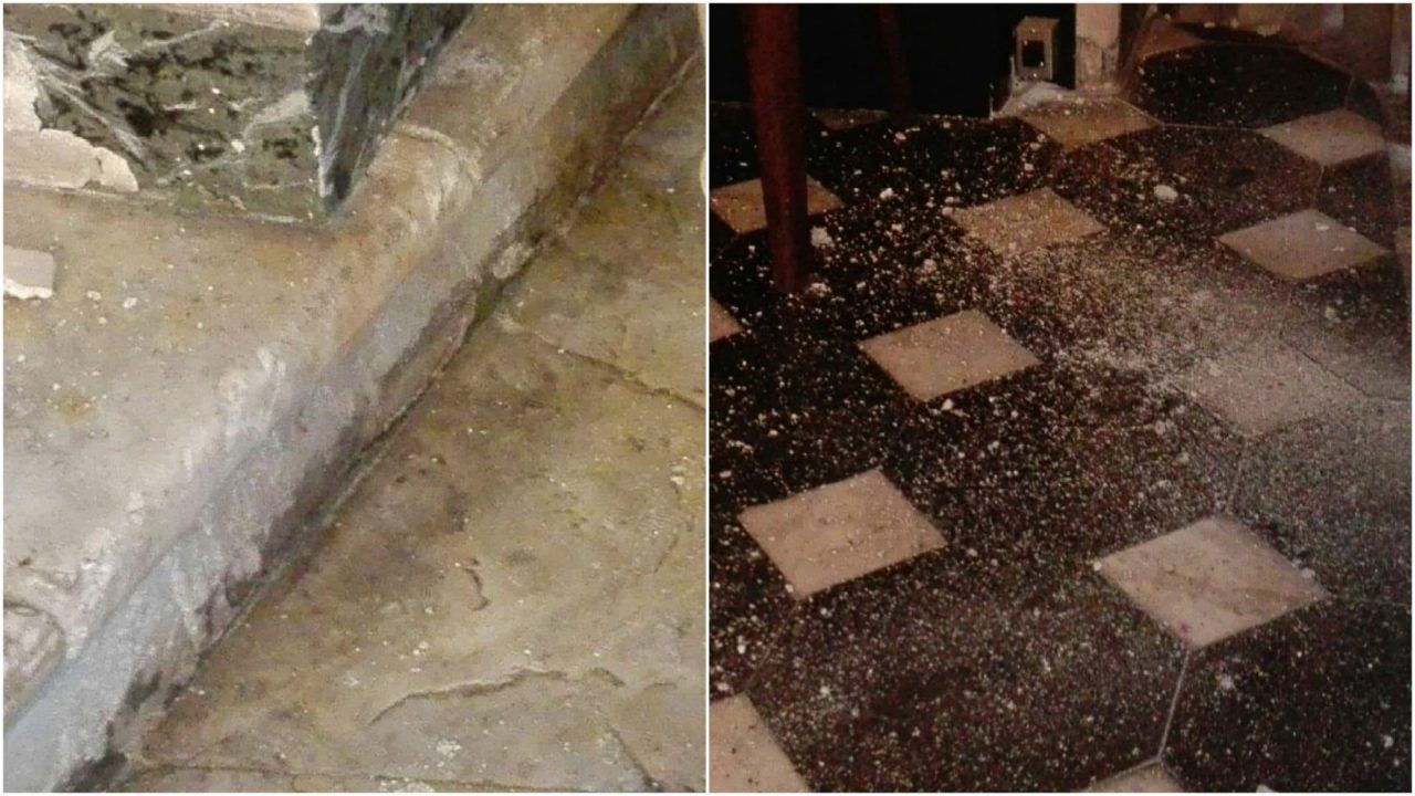 Crollano calcinacci nella chiesa di Chiusavecchia