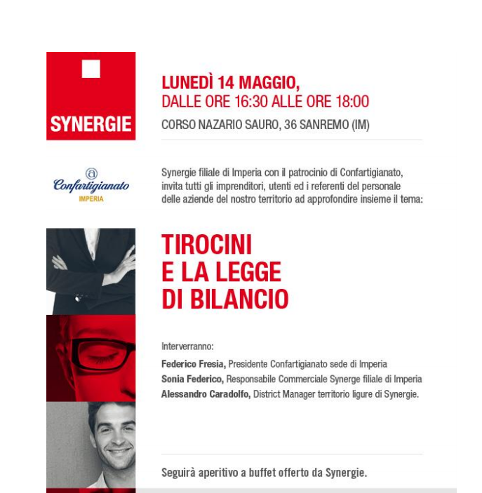 Tirocini e legge di Bilancio: lunedì incontro con Confartigianato