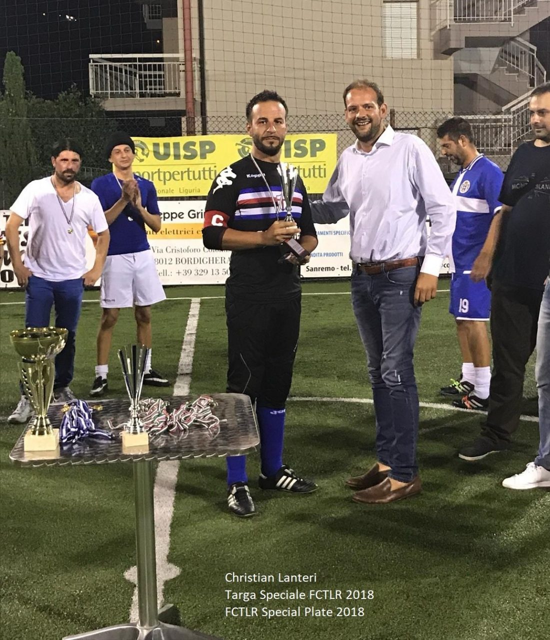 A Fabio Ormea e Christian Lanteri targhe speciali Federazione Calcistica Tera Brigasca – Riviera dei Fiori