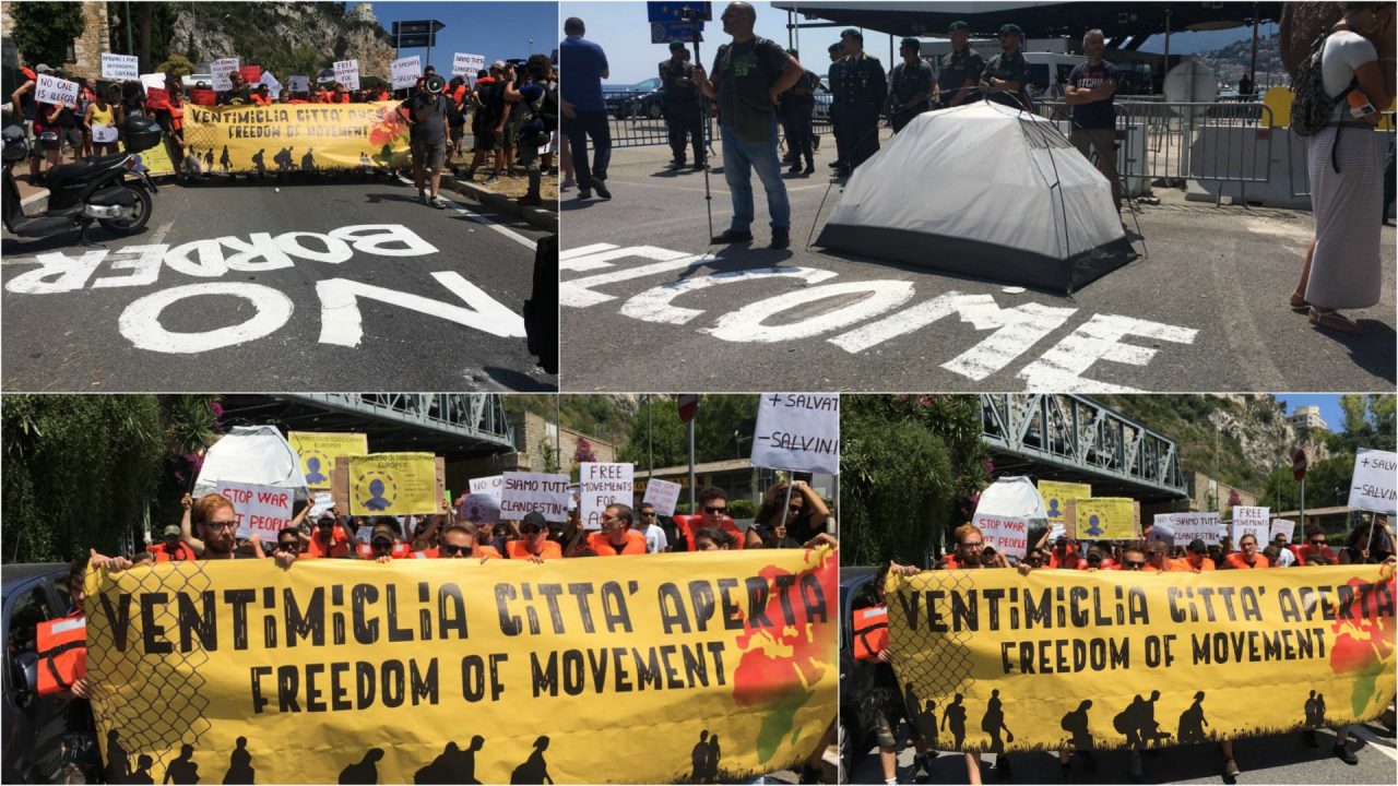 Border Crossing: manifestanti contro Macron e Salvini