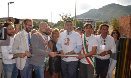Il presidente Toti inaugura la passerella sul Nervia e la ciclabile di Ventimiglia e Camporosso
