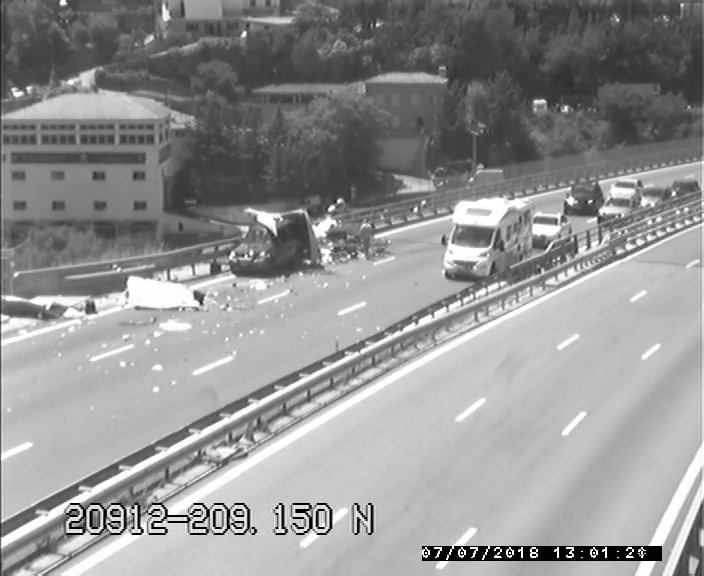 Disagi al traffico sull’A8 per un incidente a La Turbie verso Italia